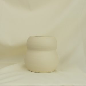 Jarrón doble ola blanco