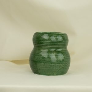 Jarrón doble ola verde